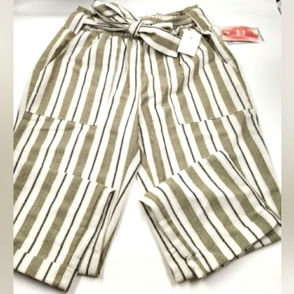 Light Jogger Cotton Pant Belt Tie Front Cuff Pant SZ Med Cisono - Picture 7 of 14